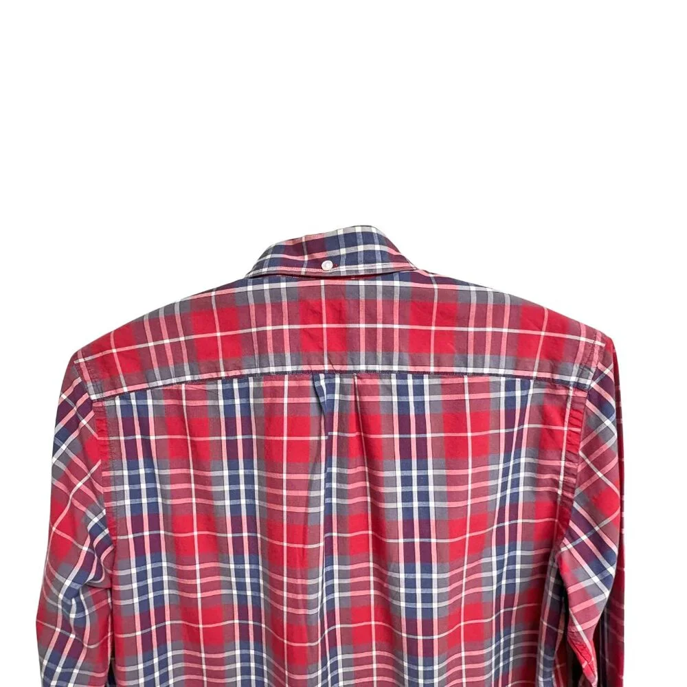 J. Crew Red Plaid‎ 2 Ply Cotton Collared Button Up Shirt